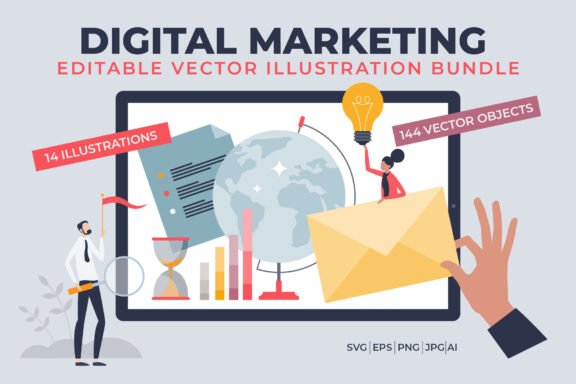 Digital Marketing Illustration Kit