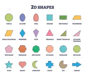 2d shapes kids outline 1