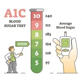 A1C Blood Sugar Test outline