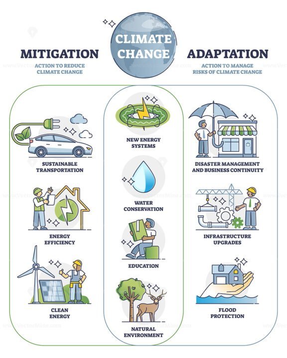 Climate Change Mitigation and Adaptation outline diagram