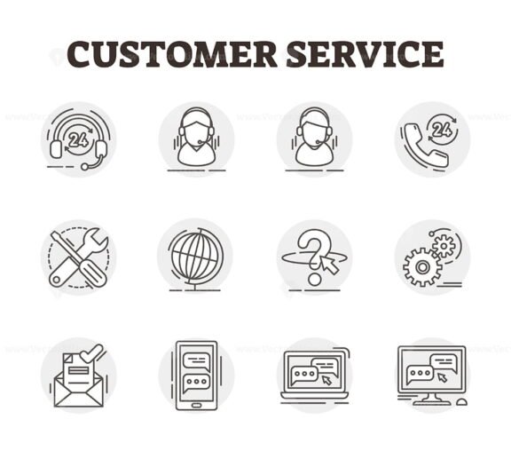 Customer service icons