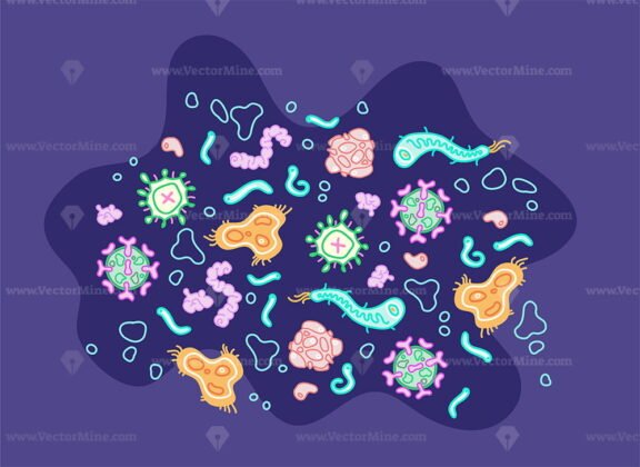 Microorganisms Background BacteriaPurple