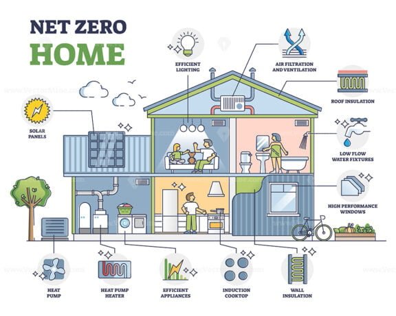 Net Zero Home outline diagram