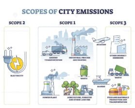 Scopes of City Emissions outline diagram