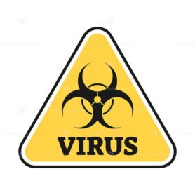 Virus signs biohazard