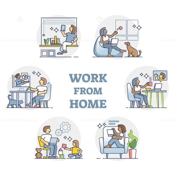 Work From Home outline