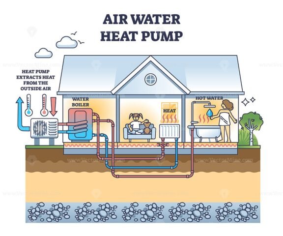 air water heat pump outline diagram 1