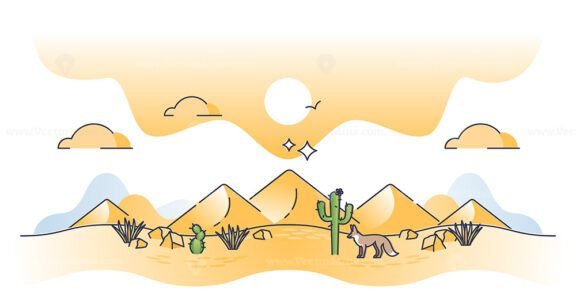 desert landscape outline concept 1
