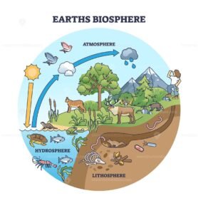 earths biosphere outline diagram 1