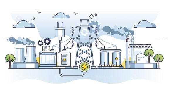 electricity industry outline concept 1