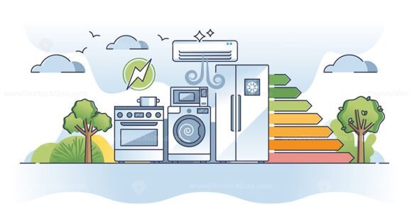 energy efficient appliances outline concept 1