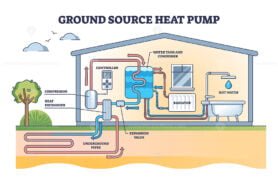 ground source heat pump outline diagram 1