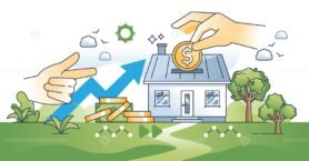 real estate investment v1 hands outline concept 1