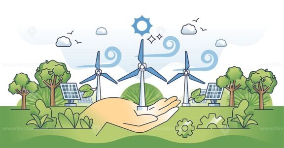 renewable energy hands outline concept 1