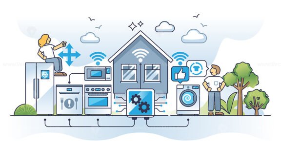 smart homes and iot outline concept 1