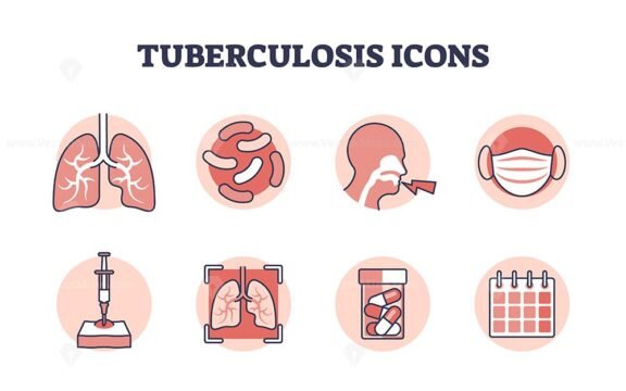 tuberculosis icons outline simple 1
