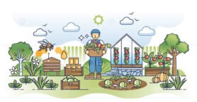 urban farming and locavore movement outline concept 1