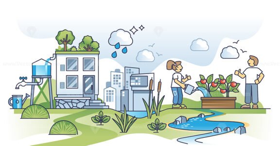 water conservation in cities outline concept 1