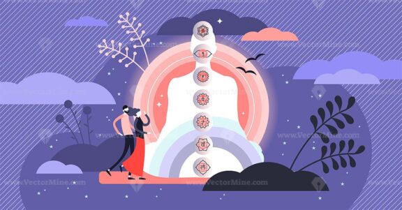 FREE Seven chakras vector illustration