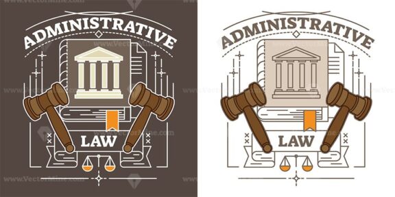 FREE Vector administrative law illustration