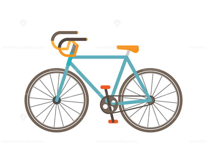 FREE Bike flat vector illustration - VectorMine