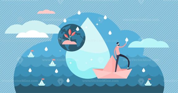 Clean water vector illustration