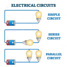 Electrical circuits vector illustration - VectorMine