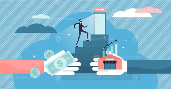 Exit business vector illustration