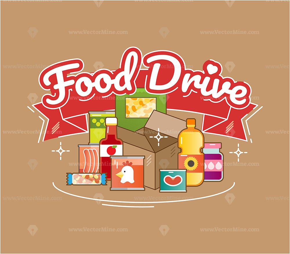 Food Drive Charity VectorMine