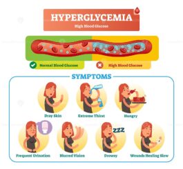 Hyperglycemia vector illustration collection set – VectorMine