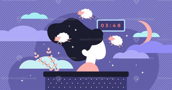 Insomnia vector illustration