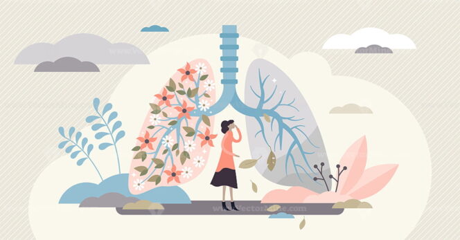 Lung health vector illustration – VectorMine