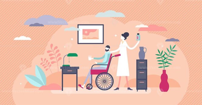 Nursing home vector illustration – VectorMine