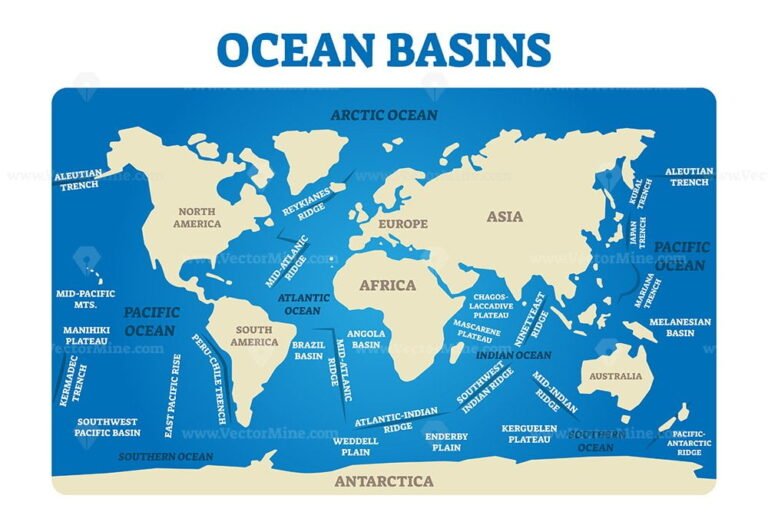 Ocean Basin Vector Illustration - VectorMine