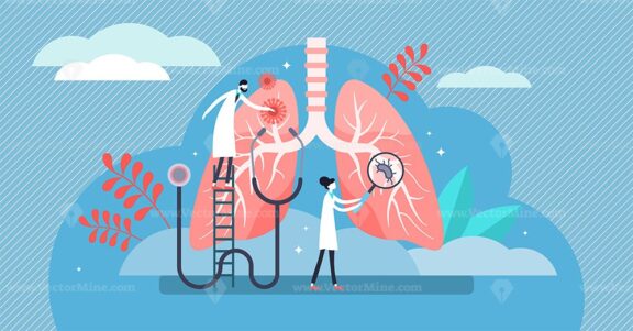 Pulmonology vector illustration