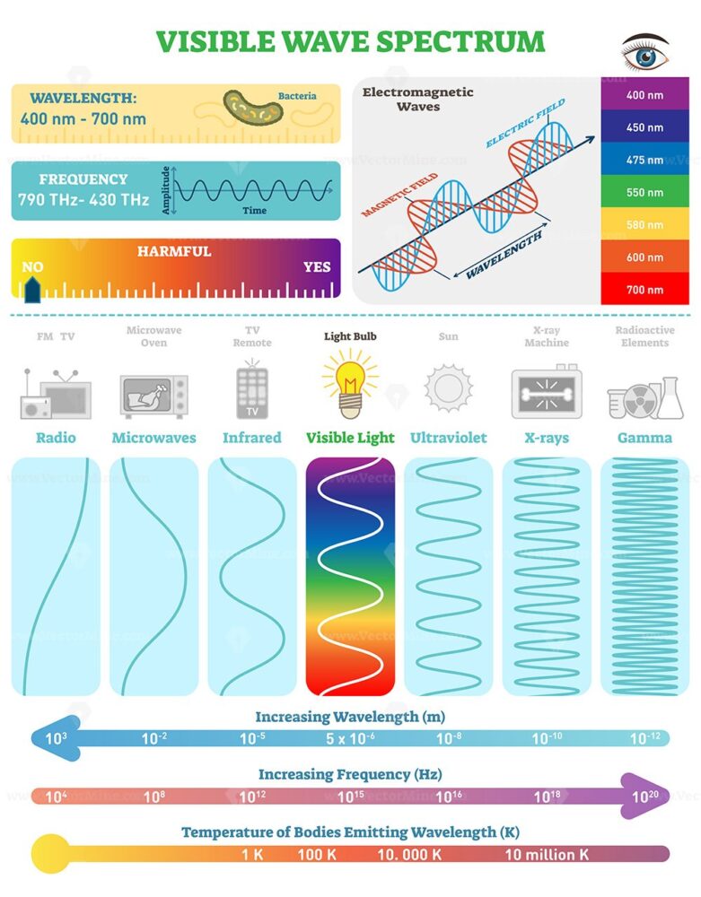 Electromagnetic Waves: Visible Wave Spectrum - VectorMine