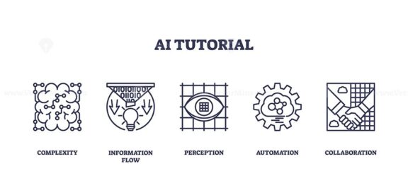 ai tutorial icons outline 1