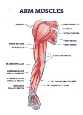Contracting And Relaxing Of Arms Biceps And Triceps Muscles
