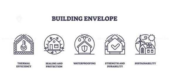 building envelope icons outline 1