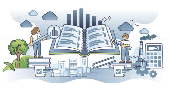 Carbon accounting and CO2 emissions level calculations outline concept