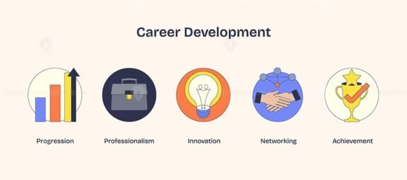 career development neubrutalism icons 1