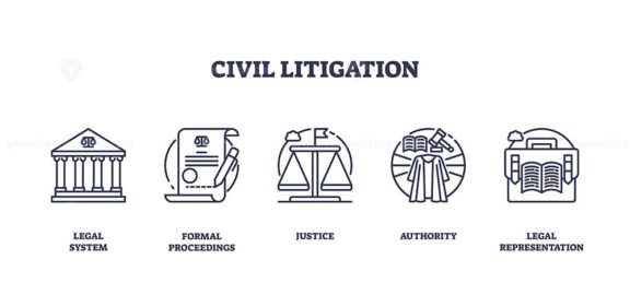 civil litigation icons outline 1