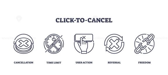 click to cancel icons outline 1