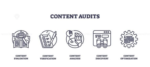 content audits icons outline 1