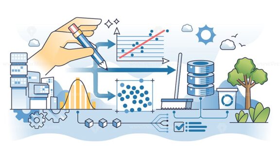 data science techniques hands outline concept 1