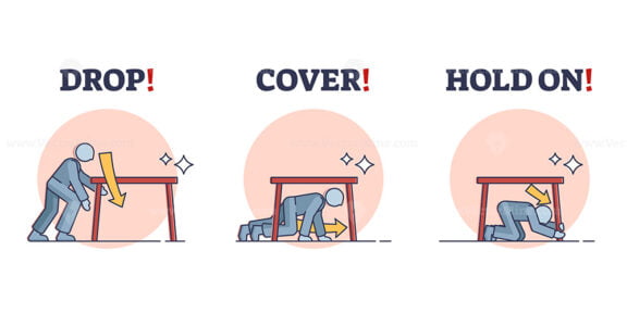 earthquake safety outline diagram 1