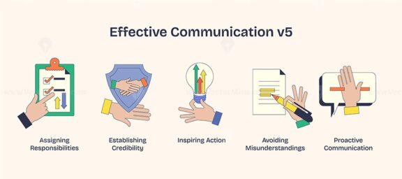 Effective communication involves hands pointing, writing, and gesturing, symbolizing clarity and action. Neubrutalism hands concept