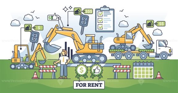 excavator rental service outline concept 1