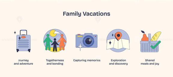 family vacations neubrutalism icons 1