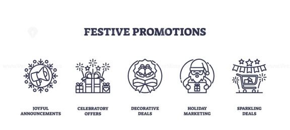 festive promotions icons outline 1